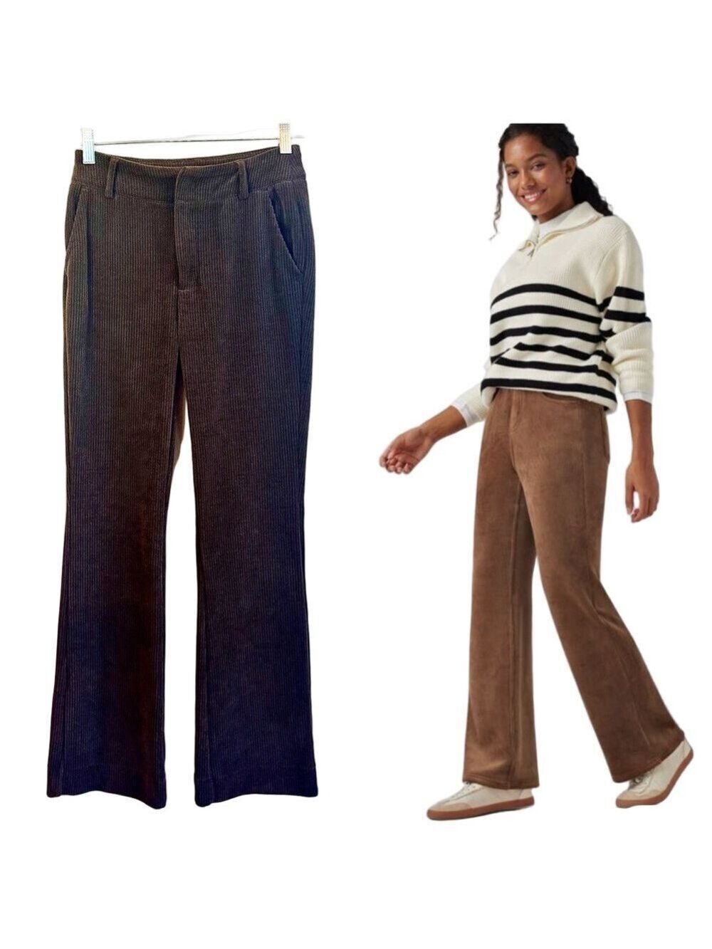 HALARA Corduroy Straight Leg Pants - Picture 1 of 12